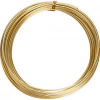 Alu draad, dikte 2 mm, goud, rond, 10m [HOB-518324]