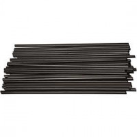 Constructie rietjes, l: 12,5 cm, d: 3 mm, zwart, 800stuks [HOB-51932]