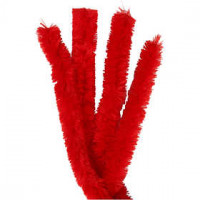 Chenilledraad, dikte 30 mm, l: 40 cm, rood, 4stuks [HOB-51939]