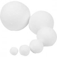 Katoenballen mix, d: 12+15+20+30+40+50 mm, wit, 240div [HOB-54000]