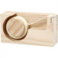 Plakbandhouder, l: 14,3 cm, gatgrootte 2,5 cm, grenen, 1stuk [HOB-55771]