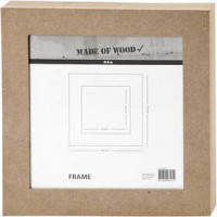 Fotolijst, afm 30,5x30,5 cm, uitsnede: 22,5x22,5 cm, MDF, 1stuk [HOB-55927]
