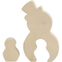 2in1 Figuren, sneeuwpop, h: 7,7+20 cm, b: 5,3+11,3 cm, triplex, 1set, diepte 2 cm [HOB-56134]