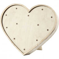 Licht box, hart, h: 21 cm, b: 23,5 cm, triplex, 1stuk, diepte 3,5 cm [HOB-56166]