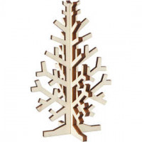 Kerstboom, h: 12 cm, b: 7,5 cm, triplex, 1stuk [HOB-56170]