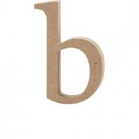 Letter, b, h: 13 cm, dikte 2 cm, MDF, 1stuk [HOB-56241]