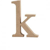 Letter, k, h: 12,7 cm, dikte 2 cm, MDF, 1stuk [HOB-56250]