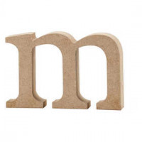 Letter, m, h: 8 cm, dikte 2 cm, MDF, 1stuk [HOB-56252]