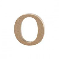Letter, o, h: 8,4 cm, dikte 2 cm, MDF, 1stuk [HOB-56254]