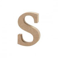 Letter, s, h: 8,5 cm, dikte 2 cm, MDF, 1stuk [HOB-56258]
