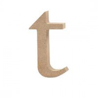 Letter, t, h: 10 cm, dikte 2 cm, MDF, 1stuk [HOB-56259]
