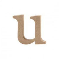 Letter, u, h: 8,5 cm, dikte 2 cm, MDF, 1stuk [HOB-56260]