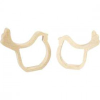 Kippen, h: 13 cm, b: 13 cm, triplex, 2stuks, diepte 2 cm [HOB-56434]