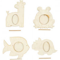 Lijsten, afm 10x15 cm, uitsnede: 5+5,5x3,4 cm, triplex, 20stuks [HOB-56837]