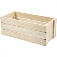 Houten krat, afm 34x15 cm, h: 13 cm, Keizerin boom, 1stuk [HOB-574580]