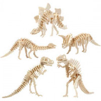 3D Hout constructieset met APP, h: 11,5-22 cm, triplex, 5stuks [HOB-578700]