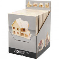 3D Houten constructie set, triplex, 24stuks [HOB-57878]