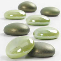 Glass Deco, groen, d: 18-20 mm, dikte 8 mm, 370gr [HOB-591007]