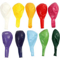 Ballonnen, kleuren assorti, d: 23 cm, rond, 10stuks [HOB-59173]