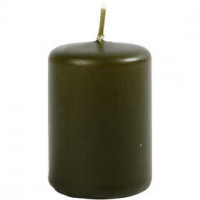 Kaarsen, donkergroen, d: 40 mm, h: 60 mm, 12stuks [HOB-596015]