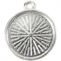 Cabochon bedel, d: 16 mm, gatgrootte 14 mm, 4stuks, gatgrootte 1,5 mm [HOB-601090]