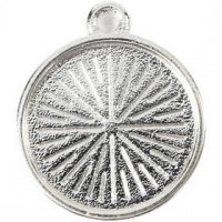 Cabochon bedel, d: 16 mm, gatgrootte 14 mm, 25stuks, gatgrootte 1,5 mm [HOB-60109]