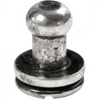 Metalen studs, h: 8 mm, d: 7 mm, antiek zilver, 6stuks [HOB-601191]