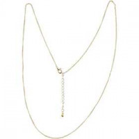 Ketting, l: 80 cm, d: 1 mm, verguld, 1stuk [HOB-60159]