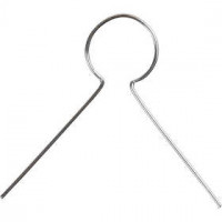 Metalen hanger, l: 22 mm, gatgrootte 8 mm, verzilverd, 50stuks [HOB-603630]