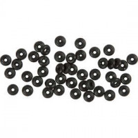 Stop ringen, binnenmaat 3 mm, zwart, 48stuks [HOB-61575]