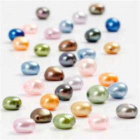 Zoetwater parels , afm 5-6 mm, gatgrootte 1 mm, 40cm [HOB-631580]