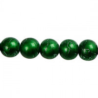 Fashion mix, d: 8 mm, gatgrootte 0,6 mm, groen, Barst effect met glans, 88stuks [HOB-69517]