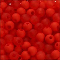 Plastic Kralen, d: 6 mm, gatgrootte 2 mm, oranje, 40gr, circa 150 stuk [HOB-69590]