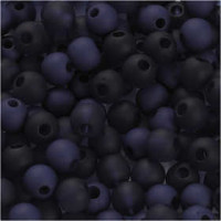Plastic Kralen, d: 6 mm, gatgrootte 2 mm, blauw, 40gr, circa 150 stuk [HOB-69593]