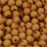 Plastic Kralen, d: 6 mm, gatgrootte 2 mm, bruin, 40gr, circa 150 stuk [HOB-69597]
