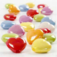 Harten mix, afm 25x15 mm, gatgrootte 3 mm, 70 gr, 125ml [HOB-697020]