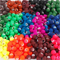 Link kralen, afm 8x10 mm, gatgrootte 5 mm, diverse kleuren, 20x21gr [HOB-69733]