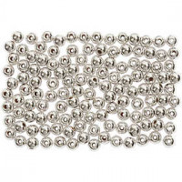 Kralen, d: 3 mm, gatgrootte 0,7 mm, zilver, 150stuks [HOB-698041]