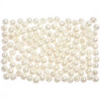 Kralen, d: 3 mm, gatgrootte 0,7 mm, parelmoer, 150stuks [HOB-698061]