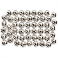 Kralen, d: 5 mm, gatgrootte 0,7 mm, zilver, 100stuks [HOB-698141]
