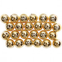 Kralen, d: 8 mm, gatgrootte 1 mm, goud, 50stuks [HOB-698221]