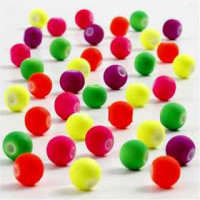 Neon kralen, d: 6 mm, gatgrootte 1,2 mm, 50gr, circa 375 stuk [HOB-698430]