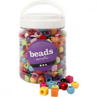 Multi Mix, afm 11 mm, gatgrootte 7 mm, diverse kleuren, 420 g, 700ml, circa 330 stuk [HOB-69960]