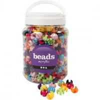 Combimix, d: 15 mm, gatgrootte 2 mm, diverse kleuren, 320 gr, 700ml [HOB-69962]