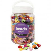 Combimix, h: 16 mm, gatgrootte 2 mm, diverse kleuren, 500 gr, 700ml [HOB-69963]