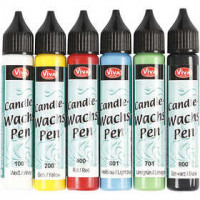 Kaarsversierpen - Sterke kleuren, sterke kleuren, 6x25ml [HOB-73512]