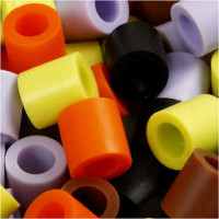 Strijkkralen, afm 10x10 mm, gatgrootte 5,5 mm, herfst mix, jumbo, 1000div [HOB-753530]