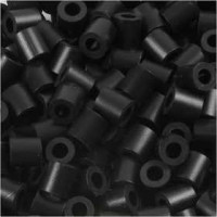 Foto kralen, afm 5x5 mm, gatgrootte 2,5 mm, schwarz (1), 6000stuks [HOB-75501]