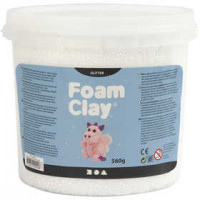 Foam Clay®, wit, glitter, 560gr [HOB-780813]