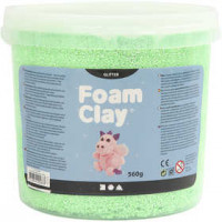 Foam Clay®, groen, glitter, 560gr [HOB-780830]